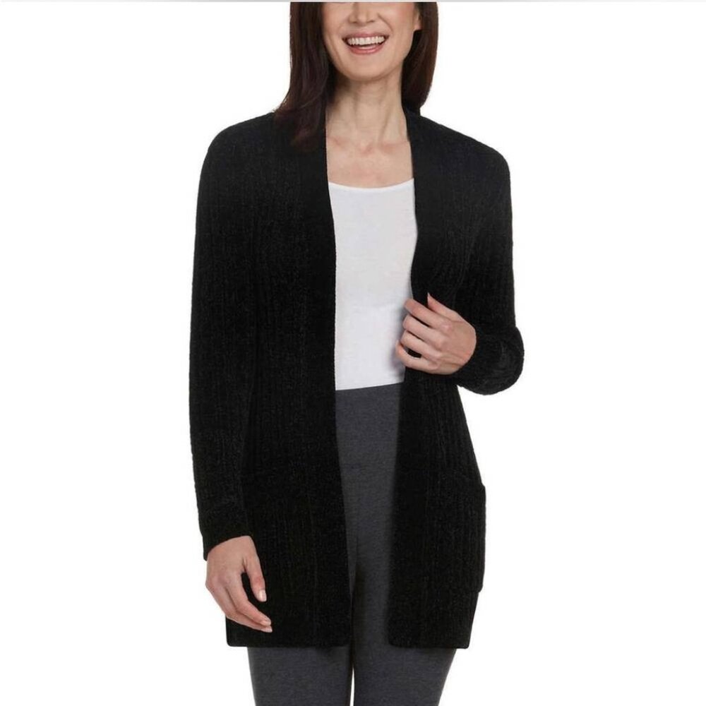Express Black Chenille Cardigan- Small